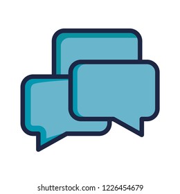 speech bubble icon in trendy flat design 