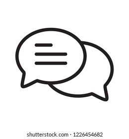 speech bubble icon in trendy flat design 