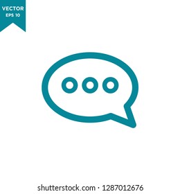 speech bubble icon in trendy flat style 