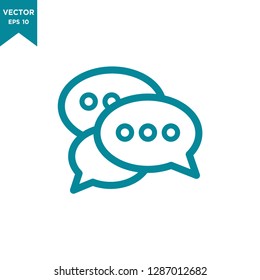 speech bubble icon in trendy flat style 