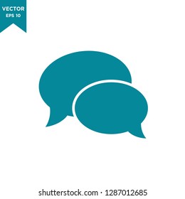speech bubble icon in trendy flat style 
