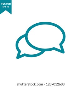 speech bubble icon in trendy flat style 