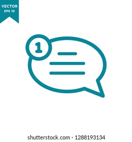 speech bubble icon in trendy flat style 