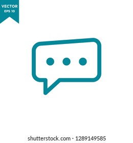 speech bubble icon in trendy flat style 