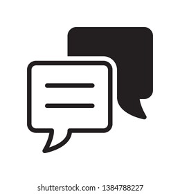 Speech bubble icon in trendy flat style design. Vector graphic illustration. Speech bubble icon for website design, logo, app, and ui. Vector file. Pixel perfect. EPS 10.