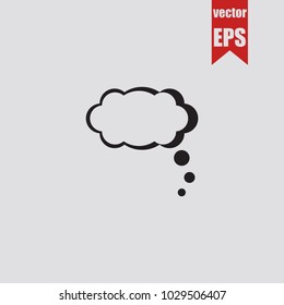 Speech bubble icon in trendy isolated on grey background.Vector illustration.