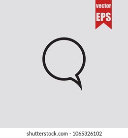 Speech bubble icon in trendy isolated on grey background.Vector illustration.