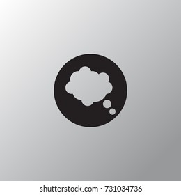 Speech bubble icon in trendy isolated on grey background.Vector illustration.