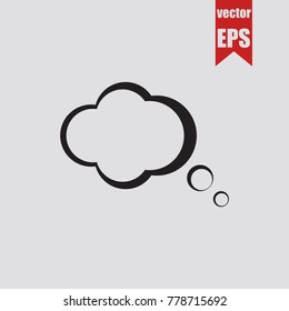 Speech bubble icon in trendy isolated on grey background.Vector illustration.