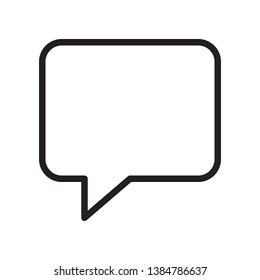 Speech bubble icon in trendy outline style design. Vector graphic illustration. Speech bubble icon for website design, logo, app, and ui. Editable vector stroke. Pixel perfect. EPS 10.