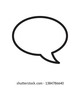 Speech bubble icon in trendy outline style design. Vector graphic illustration. Speech bubble icon for website design, logo, app, and ui. Editable vector stroke. Pixel perfect. EPS 10.