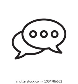 Speech bubble icon in trendy outline style design. Vector graphic illustration. Speech bubble icon for website design, logo, app, and ui. Editable vector stroke. Pixel perfect. EPS 10.