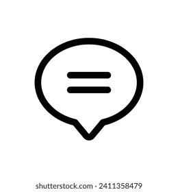 Speech Bubble icon in trendy outline style isolated on white background. Speech Bubble silhouette symbol for your website design, logo, app, UI. Vector illustration, EPS10.