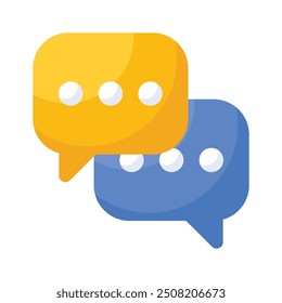 Icono de una burbuja de diálogo, que se utiliza para representar el diálogo, los comentarios y la comunicación.
