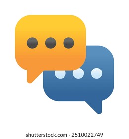 A speech bubble icon, used to represent dialogue, comments, and communication.