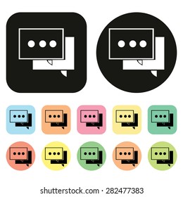 Speech bubble icon. Vector