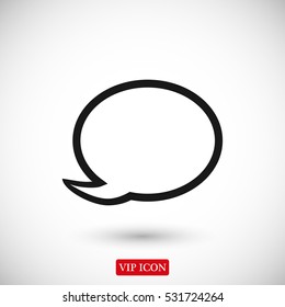 Speech bubble icon, vector best flat icon, EPS