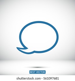 Speech bubble icon, vector best flat icon, EPS
