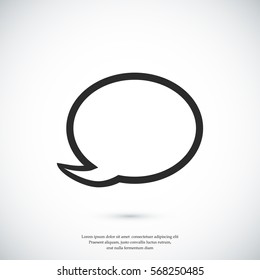 Speech bubble icon, vector best flat icon, EPS