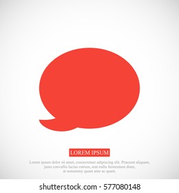 Speech bubble icon, vector best flat icon, EPS