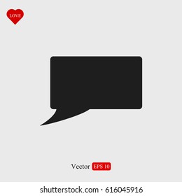 Speech bubble icon, vector best flat icon, EPS