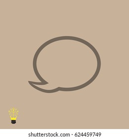 Speech bubble icon, vector best flat icon, EPS