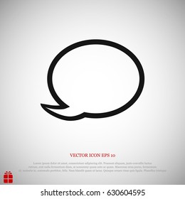 Speech bubble icon, vector best flat icon, EPS