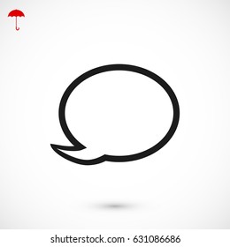 Speech bubble icon, vector best flat icon, EPS