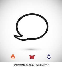 Speech bubble icon, vector best flat icon, EPS