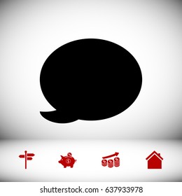 Speech bubble icon, vector best flat icon, EPS