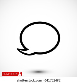 Speech bubble icon, vector best flat icon, EPS