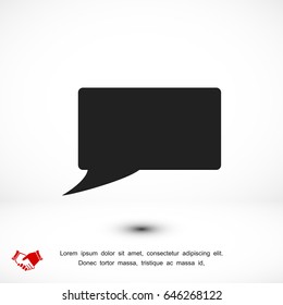 Speech bubble icon, vector best flat icon, EPS