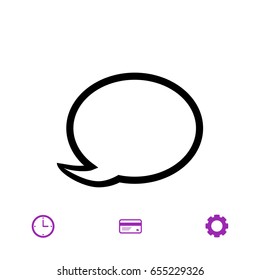 Speech bubble icon, vector best flat icon, EPS