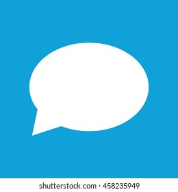 Speech bubble icon vector. Blue background