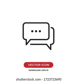 Speech Bubble Icon Vector. Chat Sign