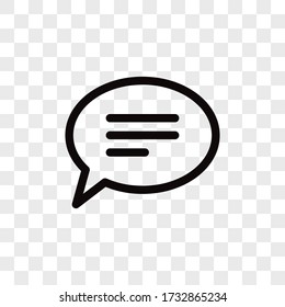 Speech bubble icon vector. Chat sign