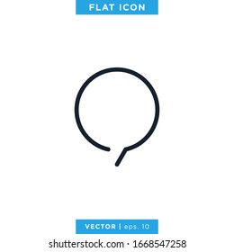Speech bubble icon vector design template