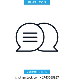 Speech Bubble Icon Vector Design Template. Chat Sign. Editable Stroke