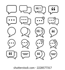 Speech bubble icon vector design templates