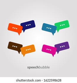 Speech bubble icon vector In Different Colors