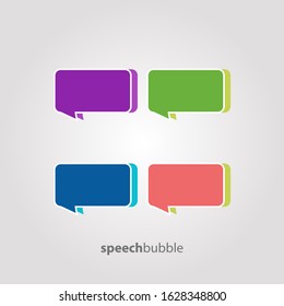 Speech bubble icon vector In Different Colors
