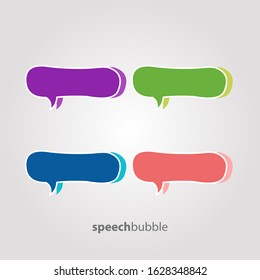 Speech bubble icon vector In Different Colors