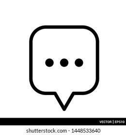 Speech bubble icon vector flat illustration. EPS 10  