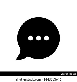 Speech bubble icon vector flat illustration. EPS 10  
