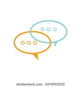 Speech bubble icon vector flat design template