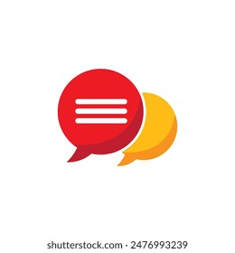 Speech bubble icon vector flat design template