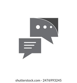 Speech bubble icon vector flat design template