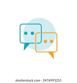 Speech bubble icon vector flat design template
