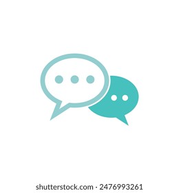 Speech bubble icon vector flat design template