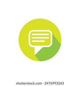 Speech bubble icon vector flat design template